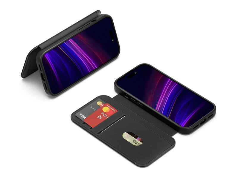 Cygnett MagWallet Apple iPhone 16 Pro Max 6.9' Case-Black CY5023MAGWT 360° Protection,Multi-Angle,3xCard Slots,MagSafe,4FT DropProof,2 Years Warranty