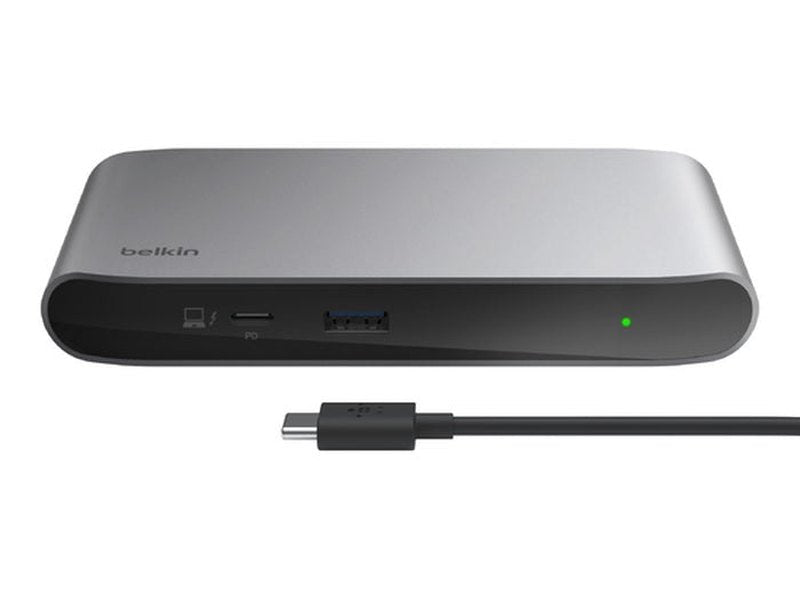 Belkin Connect Thunderbolt 4 5-in-1 Core Hub + 150W PSU - Space Grey INC013AUSGY , 96W PD, 40 Gbps, 3x Thunderbolt 4, 1x USB-A, 2 Years Warranty