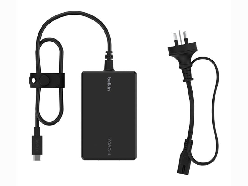 Belkin Connect USB-C Core 100W GaN Power Adapter + USB-C Cable 1.5M - Black INC016auBK , Compact Laptop Charger, $2500 CEW , 2YR
