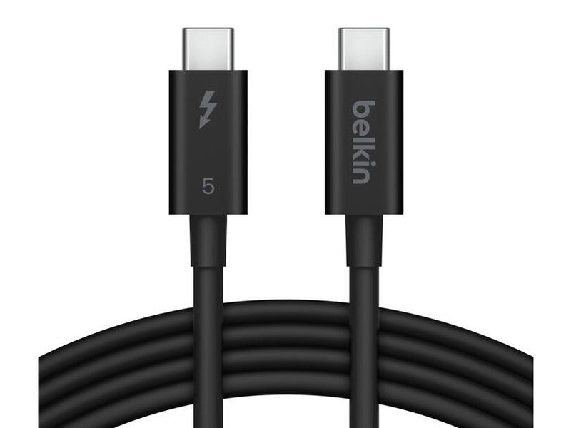 Belkin Connect Thunderbolt 5 USB-C to USB-C Cable 1M - Black INZ005fq1MBK , 5A/240W, 80Gbps, 8K or 4K@540Hz, Durable, 2YR