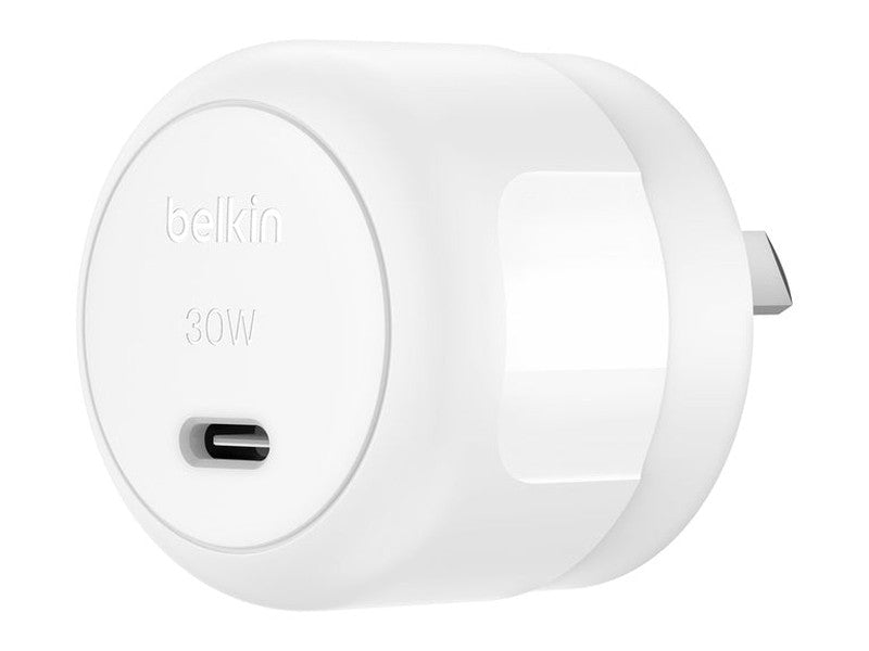 Belkin BoostCharge Compact 30W USB-C PD 3.1 Wall Charger - White WCA008auWH , Best for iPhone & Samsung, $2500 CEW , 2YR