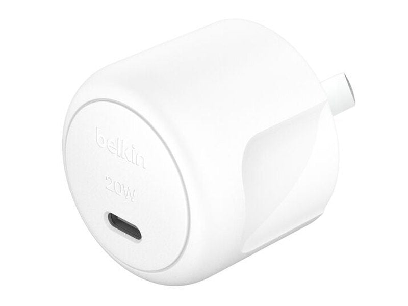 Belkin BoostCharge Compact 20W USB-C PD 3.1 Wall Charger - White WCA009auW , Compact & Travel-Ready, $2500 CEW, 2YR