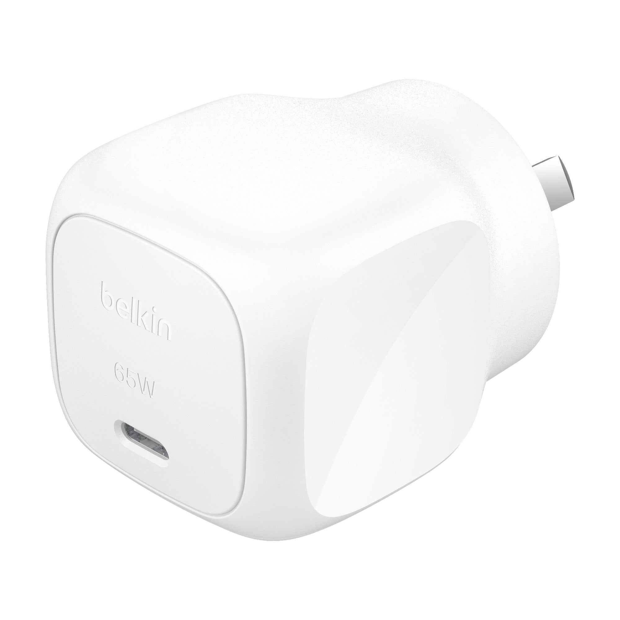 Belkin BoostCharge 65W USB-C PD 3.1 Cubic Wall Charger - White (WCA011auWH), Best for Phones, Laptop & Tablets, $2500 CEW, 2YR