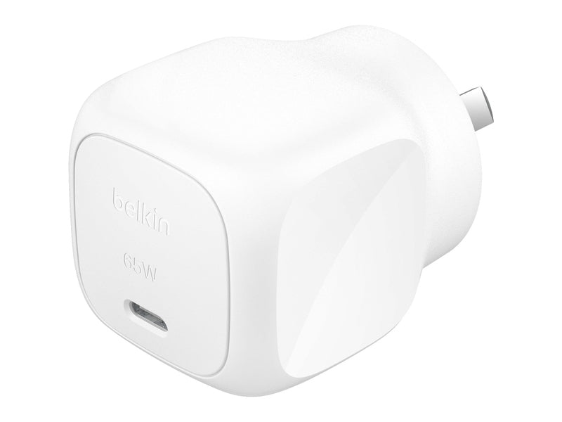 Belkin BoostCharge 65W USB-C PD 3.1 Cubic Wall Charger - White WCA011auWH , Best for Phones, Laptop & Tablets, $2500 CEW, 2YR