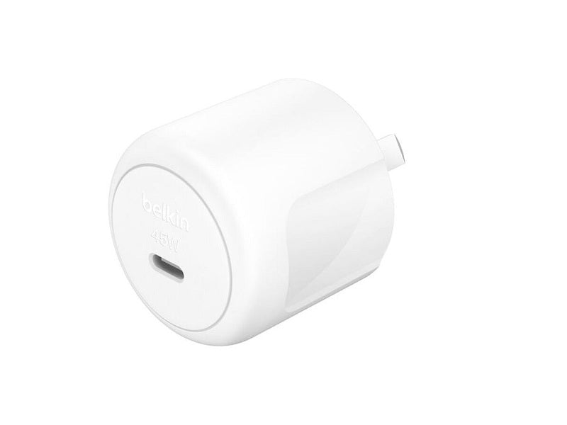Belkin BoostCharge Compact 45W USB-C PD 3.1 Wall Charger - White WCA013auWH , Best for iPhone & Samsung, $2500 CEW, 2YR