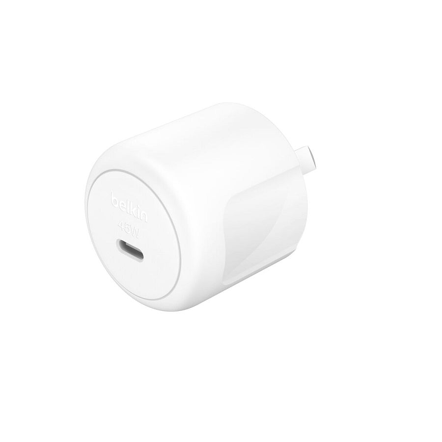 Belkin BoostCharge Compact 45W USB-C (PD 3.1) Wall Charger - White (WCA013auWH), Best for iPhone & Samsung, $2500 CEW, 2YR