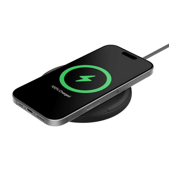Belkin BoostCharge Wireless Charging Pad (15W) + USB-C to USB-C Cable (1.5M) - Black (WIA012fqBK), LED Indicator, $2500 CEW, 2YR