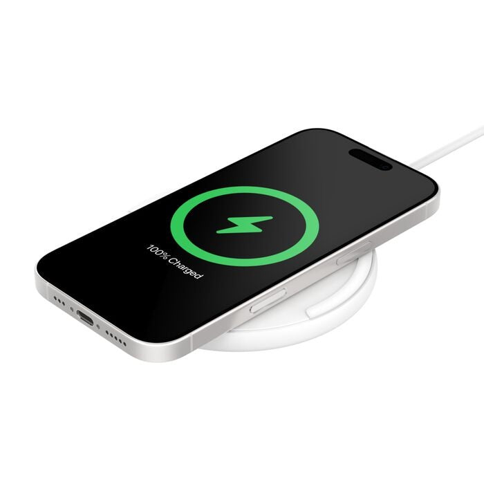 Belkin BoostCharge Wireless Charging Pad (15W) + USB-C to USB-C Cable (1.5M) - White (WIA012fqWH), LED Indicator, $2500 CEW, 2YR