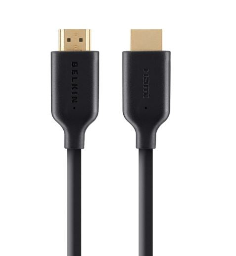 Belkin High Speed HDMI Cable With Ethernet (1M) - Black(F3Y021bt1M), Ultra HD 4K & 1080p Support, 120Hz, 3D Compatible, 10.2 Bandwidth, 2YR