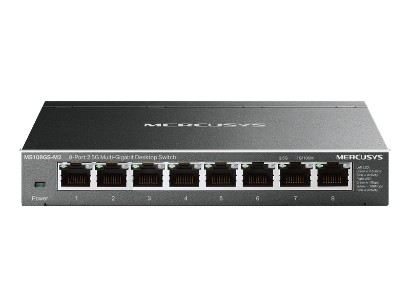 TP-Link Mercusys MS108GS-M2 8-Port 2.5G Multi-Gigabit Desktop Switch