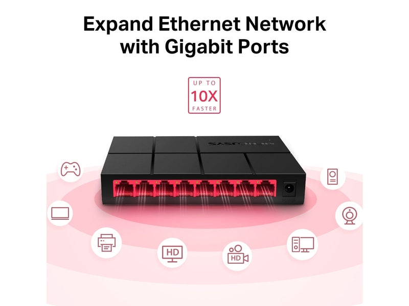 TP-Link Mercusys MS108G 8-Port Gigabit Desktop Switch
