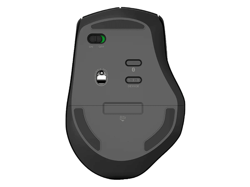 RAPOO MT550L Multi-Mode Wireless Ergonomic Optical Mouse -7 evels adjustable DPI, Smart Switch up to 5 devices, Ideal for Desktop PC, Notebook