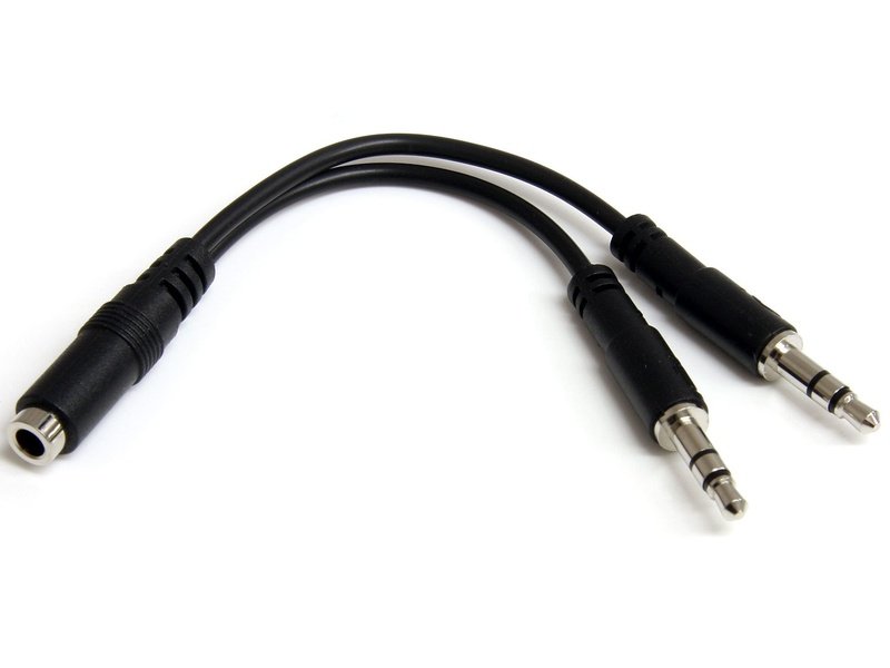 StarTech 3.5MM Stereo Splitter Cable 4-Position To 2X 3-Position F To M