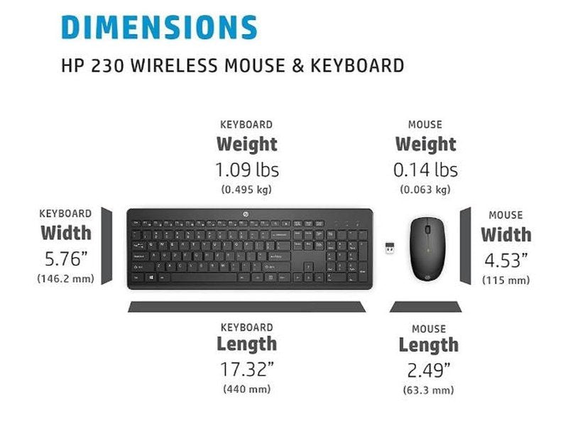 HP 230 Wireless Keyboard & Mouse Combo