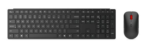 Lenovo Professional Wireless Multi-Mode Pro Keyboard & Mouse Combo Full-Size USB-A Dual Bluetooth 5.3 three-zone DPI US English 3 Year WTY 4X31S04810