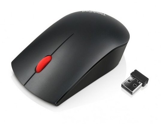 Lenovo Essentials Compact Wireless Mouse - 2.4 GHz Wireless via Nano USB, 1000 Laptop 4Y50R20864