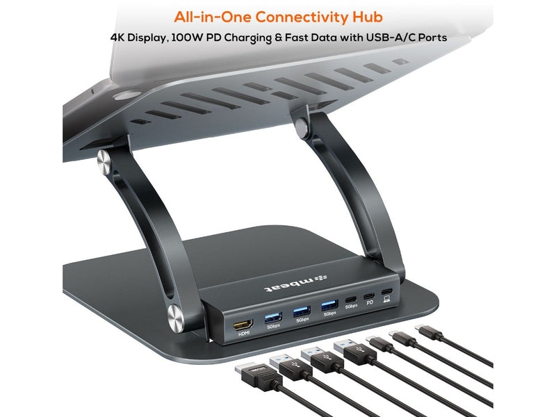 mbeat® Stage P6 Laptop Stand with USB-C Dock