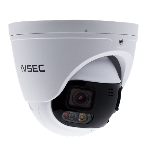 IVSEC Turret IP Camera 2 x 4MP Panoramic 2.8mm Fixed Lens 20fps Adv Det Adv IVS