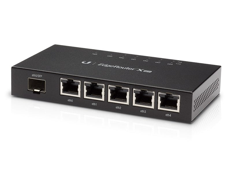 Ubiquiti EdgeRoute Advanced Gigabit Ethernet Router - Compact Powerful Router Sporting,5 Gigabit RJ45 Ports Passive PoE Support& SFP,