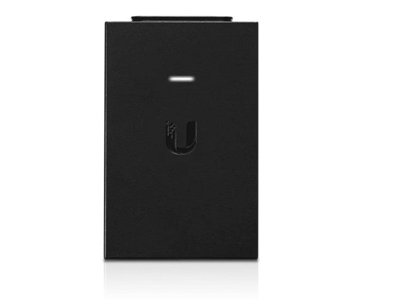 Ubiquiti POE Injector, 24V DC, 30W, Gigabit Ethernet, Black, Surge and Clamping Protection