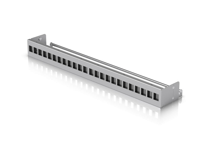 Ubiquiti 24-Port Blank Keystone Patch Panel, Silver, 1U 24-port, Ideal for Keystone Module Installation