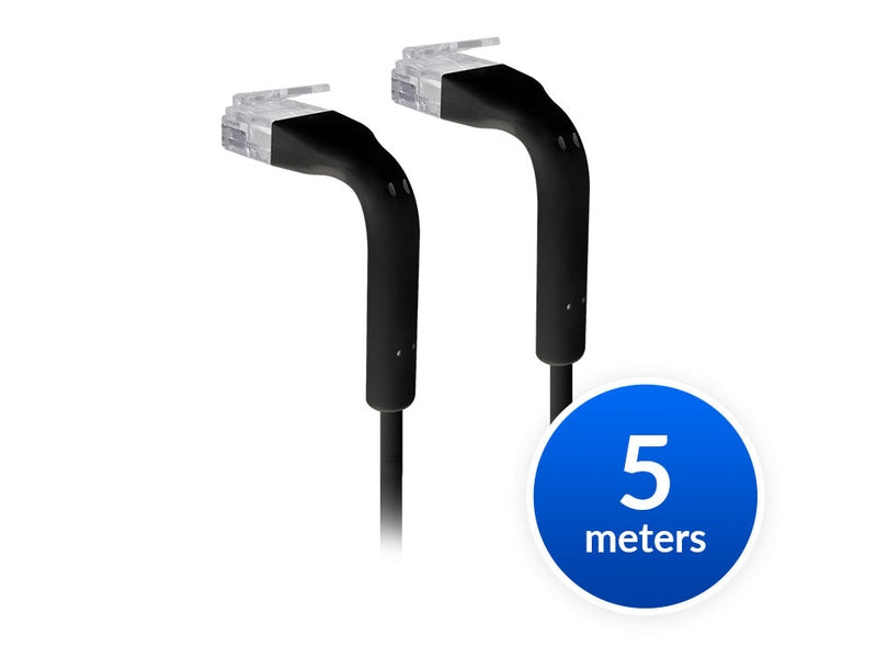 Ubiquiti UniFi Patch Cable Outdoor 5M Black, Single Unit All-weather, RJ45 Ethernet Cable, 5e