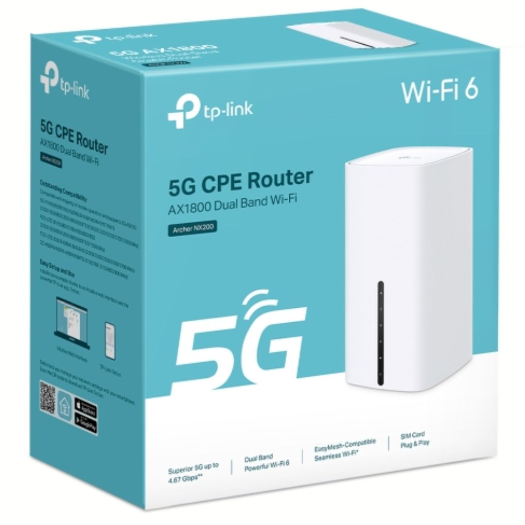 TP-Link Archer NX200 5G AX1800 Wireless Dual Band Gigabit Router Build-In 5G Modem Archer NX200