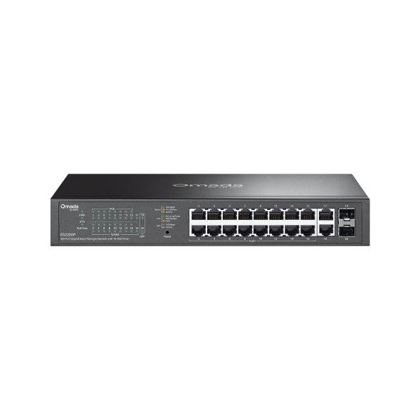 TP-Link ES220GP Omada 20-Port Gigabit Easy Managed Switch with 16-Port PoE+ ES220GP