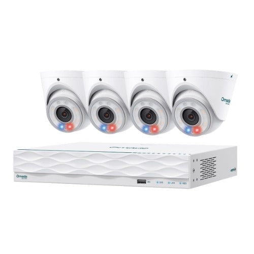 TP-Link Omada T8S4-2T - Omada 8MP Turret PoE Security Camera System with 2TB HDD Omada T8S4-2T