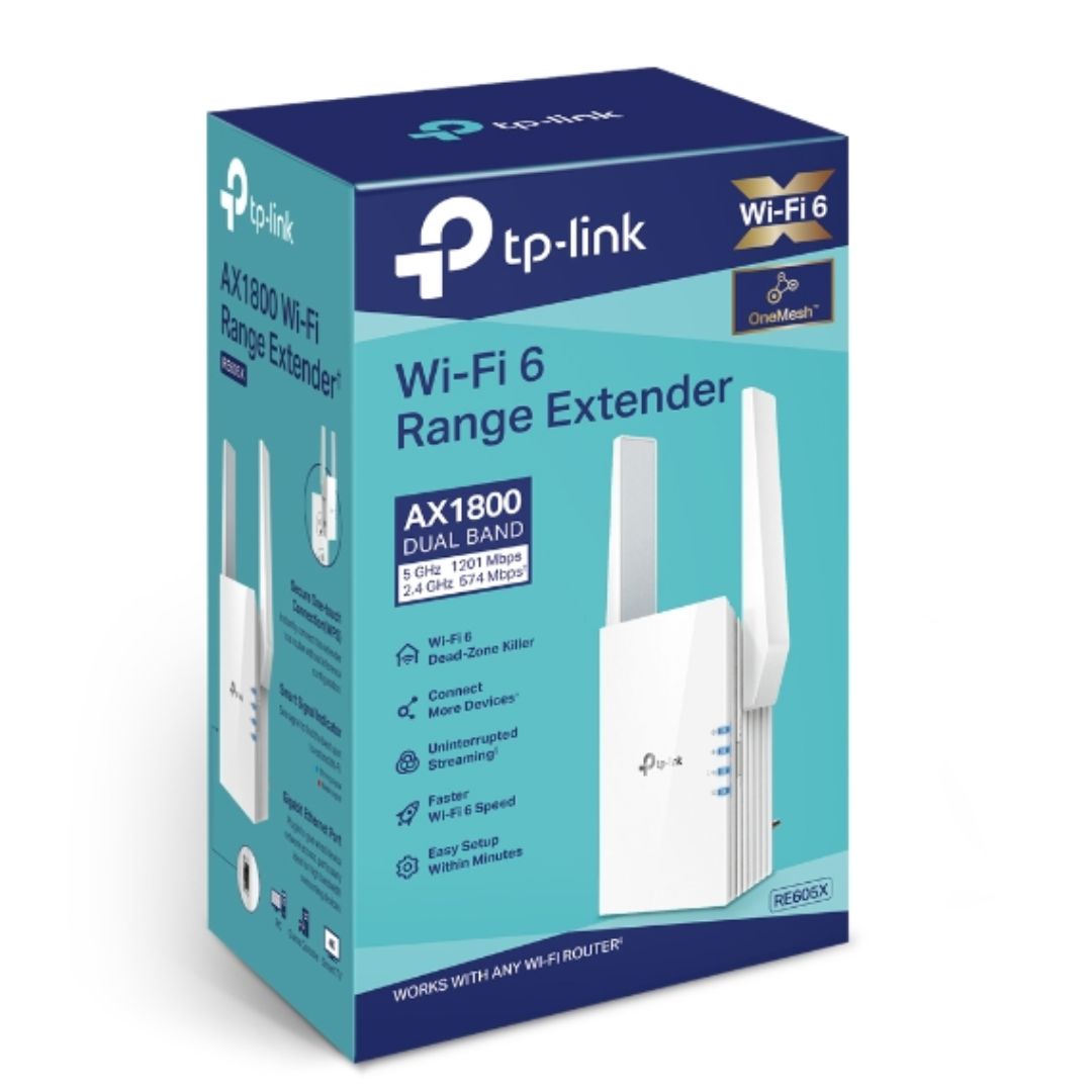 TP-Link RE605X AX1800 Wi-Fi 6 Range Extender RE605X