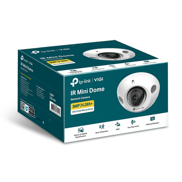 TP-Link VIGI 3MP C230I Mini 2.8mm IR Mini Dome Network Camera VIGI C230I Mini 2.8mm