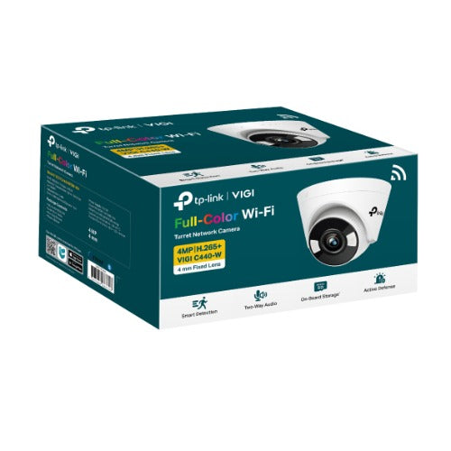 TP-Link VIGI 4MP C440-W 4mm Full-Colour Wi-Fi Turret Network Camera VIGI C440-W 4mm