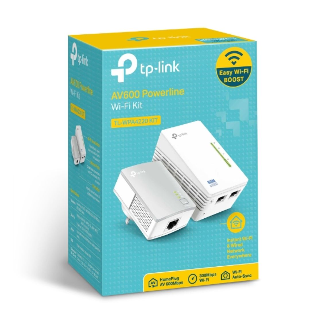 TP-Link TL-WPA4220 KIT 300Mbps AV600 Wi-Fi Powerline Extender Starter Kit