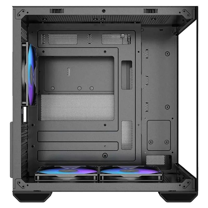 Okinos Mirage 4 TG ARGB Mini-Tower mATX Case - Black CAO-M4ARGB-BK