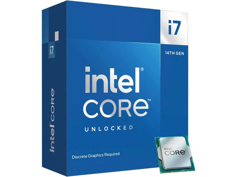 Intel i7 14700K CPU 4.3GHz 5.6GHz Turbo 14th Gen LGA1700 20-Cores 28-Threads 33MB 125W UHD Graphic 770 Unlocked Retail Raptor Lake no Fan