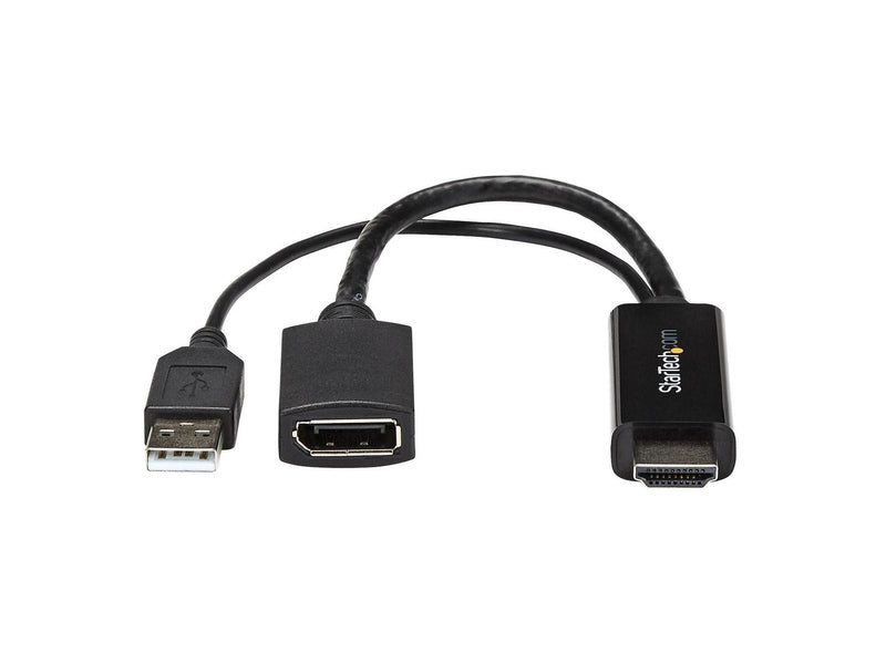 StarTech HDMI to DP Adapter, 4K, USB Power, 2Yr