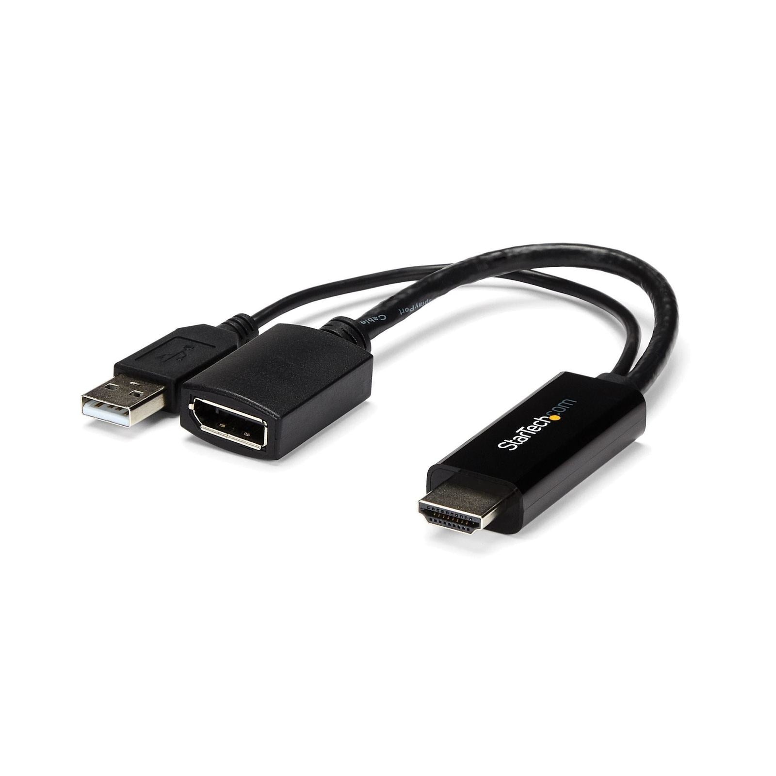 StarTech HDMI to DP Adapter, 4K, USB Power, 2Yr