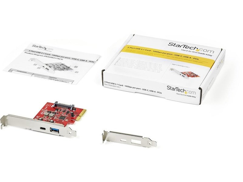 StarTech 2-Port 10Gbps USB-A & USB-C PCIe Card