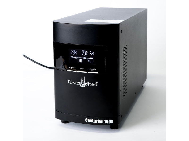 PowerShield PSCE1000 Centurion Tower, 1000VA / 900W Online Double Conversion UPS, 396mm x 145mm x 240mm, 2 Year Advanced Replacement Warranty