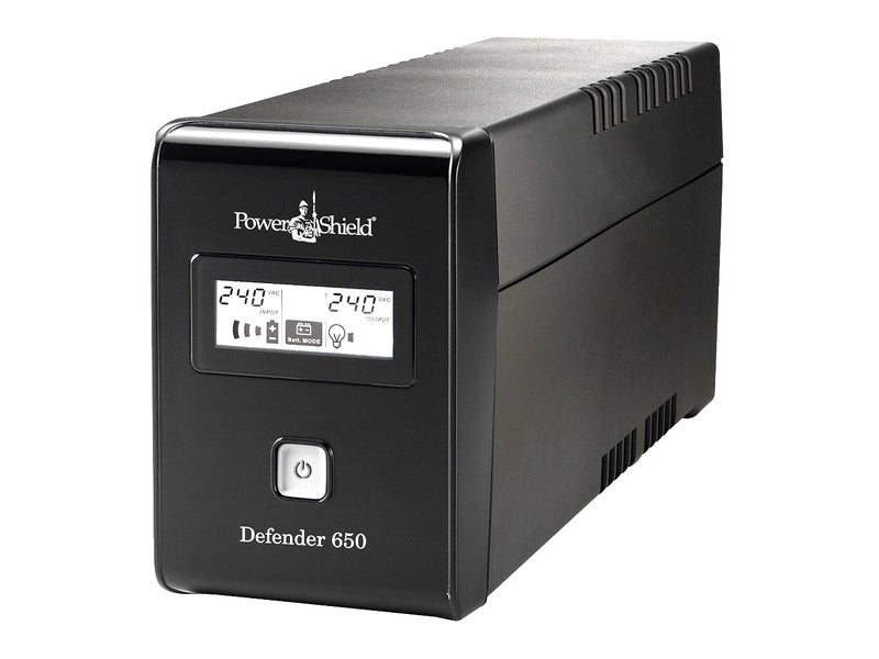 PowerShield Defender 650VA / 390W Line Interactive UPS with AVR, 2 x Australian Outlets and user replaceable batteries. Bundle of 10 units.