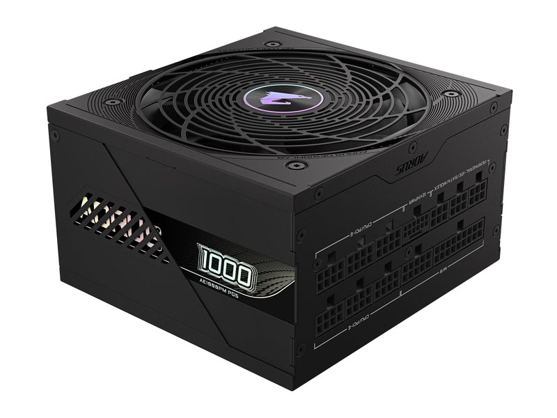Gigabyte AORUS ELITE 1000W 80+ Platinum PCIe 5.0 ATX 3.1 Fully Modular ATX Power Supply - Black