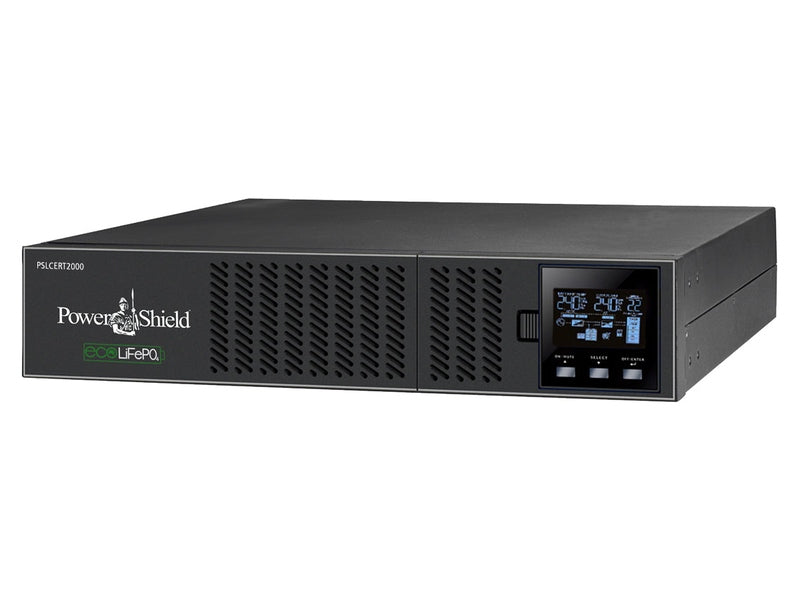 PowerShield PSLCERT2000 Centurion LiFePO4, 2000VA/1800W True Online Double Conversion, Pure Sine Wave Rack / Tower UPS, 5 Year Warranty