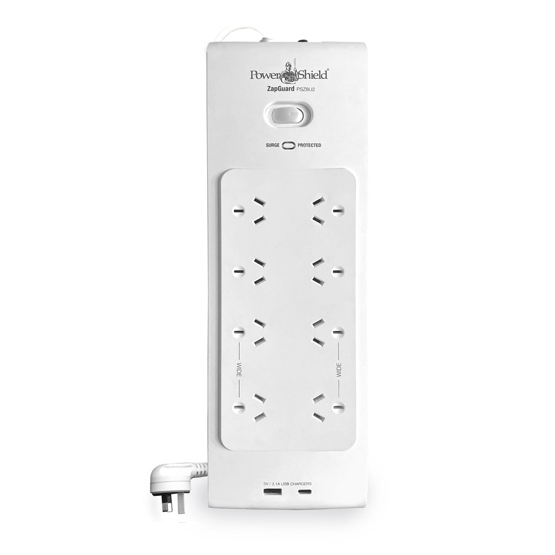 POWERSHIELD ZAPGUARD 8 WAY SURGE BOARD 5YR