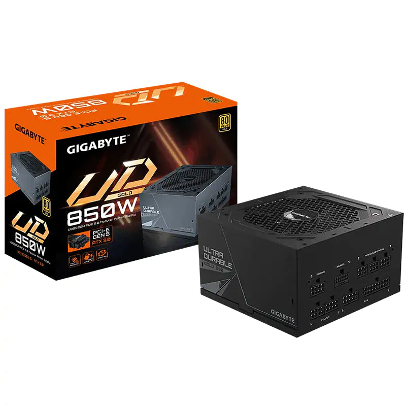 Gigabyte PG5 V2 850W 80+ Gold ATX 3.0 PCIe 5 Fully Modular Power Supply - Black (GP-UD850GM-PG5-V2)
