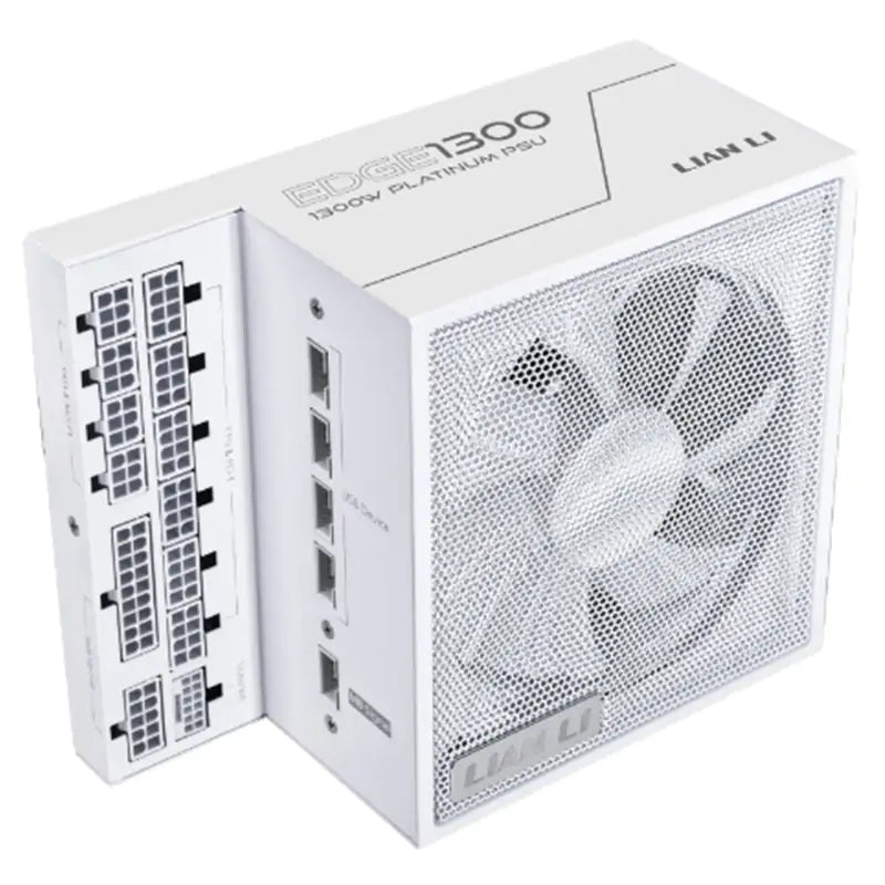 Lian Li 1300W EG1300.WE 80+ Platinum T-Shape ATX Power Supply with 4 Port USB Hub - White EG1300.WE