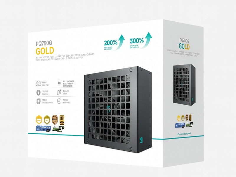 DeepCool PQ750G 750W Gamer Storm 80+ Gold/Cybenetics Fully Modular ATX Power Supply