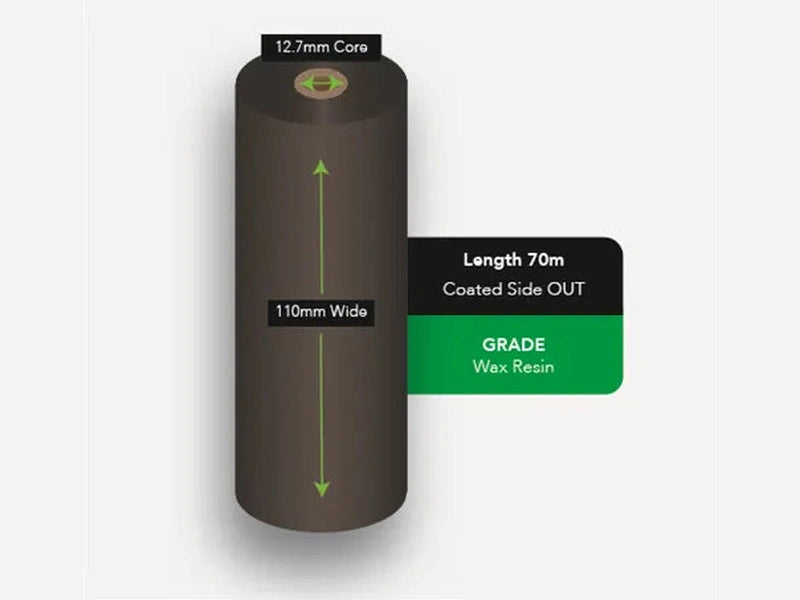 Calibor Ribbon WAX/RESIN 110X70 BLK