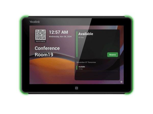 Yealink ROOMPANELPLUS-E2 Android 10" Room Scheduling Panel, Black, Teams, PoE, w/ Mount
