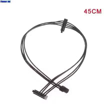 ATX Motherboard 4pin to 2-Port Serial ATA SATA Hard Drive Adapter Power Cable for Lenovo IPC & Tax Controller 18AWG