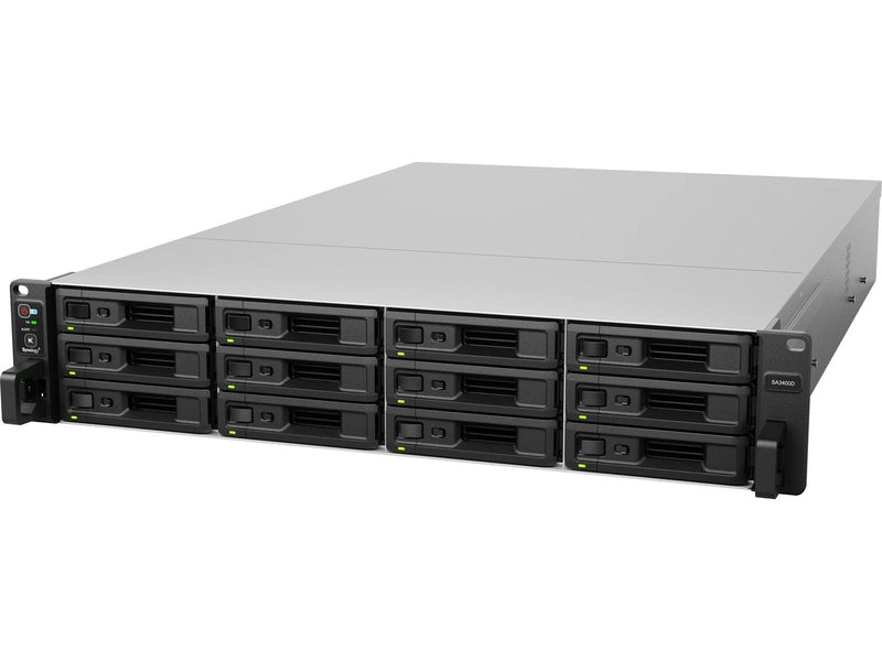 Synology SA3400D Dual SAS Controller 12-Bay Rail Kit Optional with Redundant Power